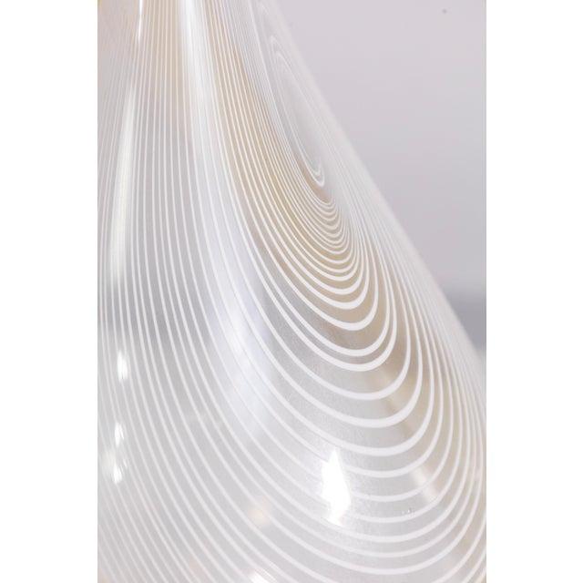 Modern Jeff Mack - Untitled (Yellow Swirl), 2000s Signed Handblown Clear Glass Vessel For Sale - Image 3 of 5
