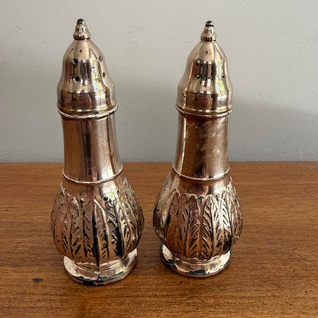 English Vintage Silverplate Salt and Pepper Shakers, a Pair For Sale - Image 3 of 6