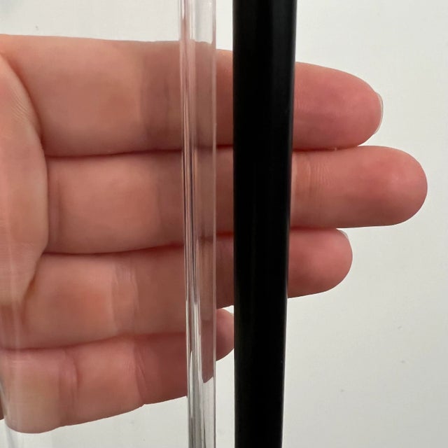 1986 Fredrick Raymond Lucite and Black Floor Lamp For Sale - Image 12 of 13