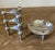 Vintage Modular Candlesticks and Bowl from Nagel, 1970, Set of 4 For Sale - Image 3 of 16