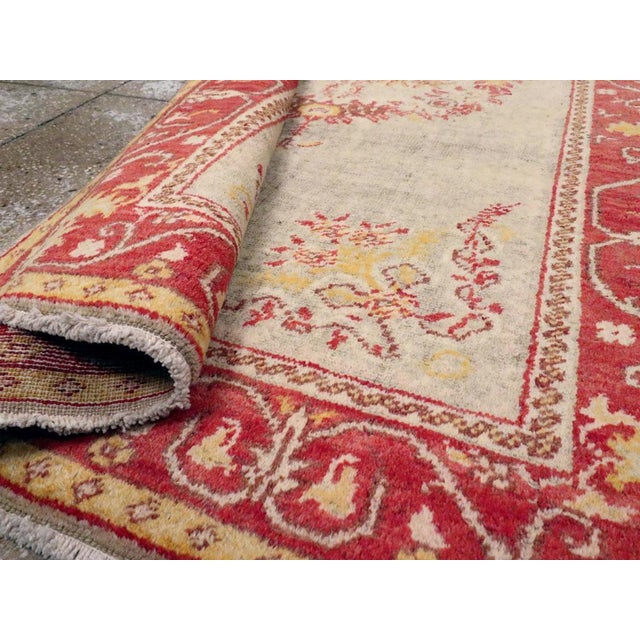 Galerie Shabab Collection Early 20th Century Turkish Oushak Accent Rug For Sale In New York - Image 6 of 6