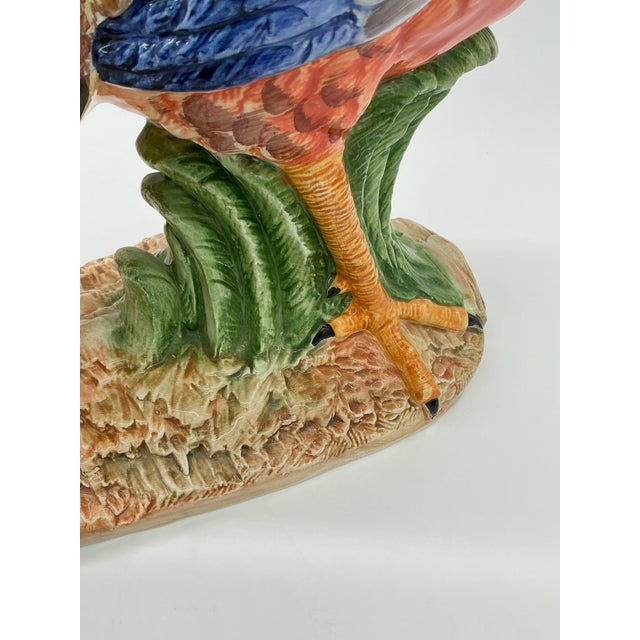 Ceramic Abigails Italy Hand-Painted Porcelain Pheasant Figurine – Large Colorful Bird For Sale - Image 7 of 13