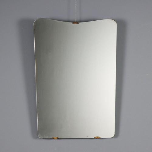 Vintage Mirror with Brass Details, 1960s For Sale - Image 12 of 12