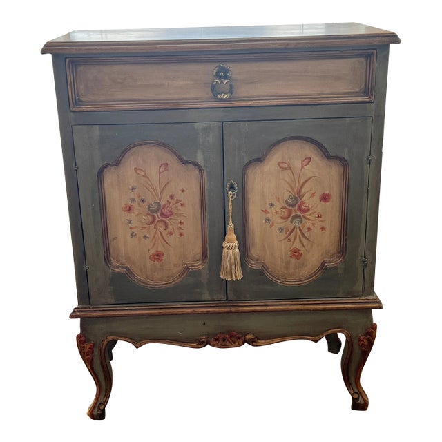 Cabinet Original Factory Painting in French Style Front Doors With Key For Sale
