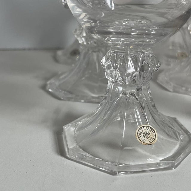 Crystal Yale Champagne, Red Wine and White Wine Glasses from Val Saint Lambert, 1970s, Set of 27 For Sale - Image 9 of 14