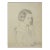 Vintage 1920's Portrait of Young Woman Pencil Drawing For Sale