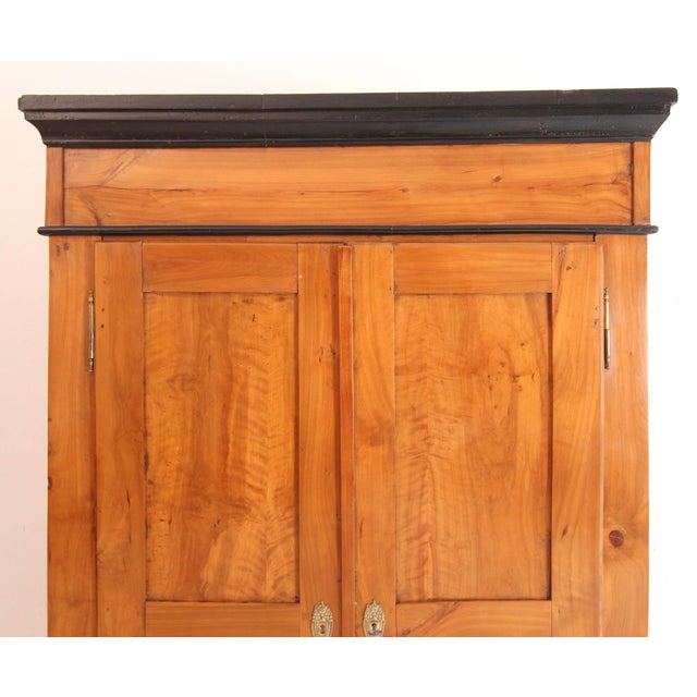 Black 19th Century German Cherrywood Wardrobe For Sale - Image 8 of 18