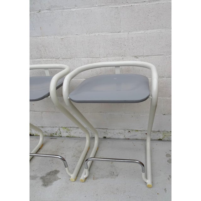 Wood Space Age Stackable Stools by Borge Lindau & Bo Lindekrantz for Lammhults, 1970s, Set of 2 For Sale - Image 7 of 17