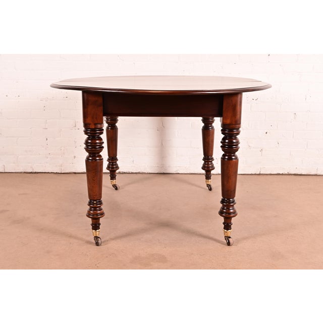 R. J. Horner Style Antique Victorian Carved Mahogany Extension Dining Table, Newly Refinished For Sale - Image 12 of 13