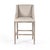 The Connor Bar Stool from Zentique is a French country bar stool with a linen-upholstered seat and low back on a limed...