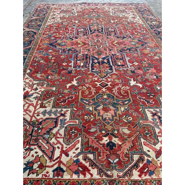 Blue Large Heriz Rug, 1890s For Sale - Image 8 of 18