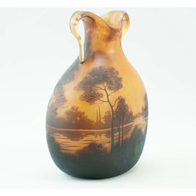 Muller Freres Luneville Cameo Landscape Vase 1900 For Sale - Image 4 of 9
