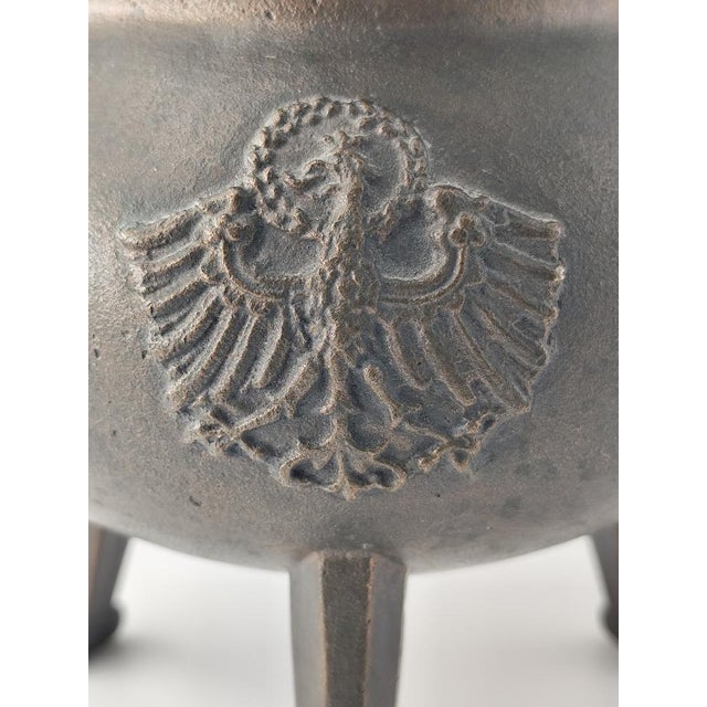 Antique Bronze Cauldron, Coat of Arms, Witch's Cauldron, Bell-Speeling Tripod Weight: 1.559 kg Circa 1900 Height without...