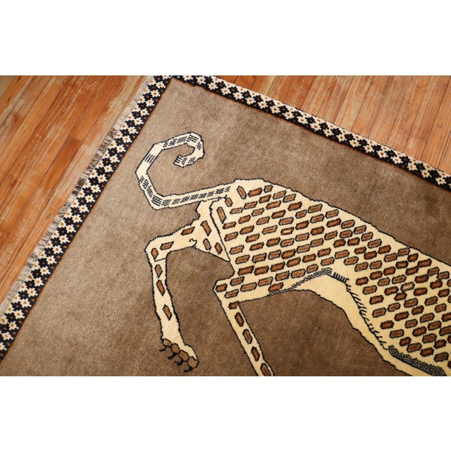 Vintage Zabihi Collection Inspired Cheetah Persian Rug - 3'10" x 6'4" For Sale - Image 10 of 12