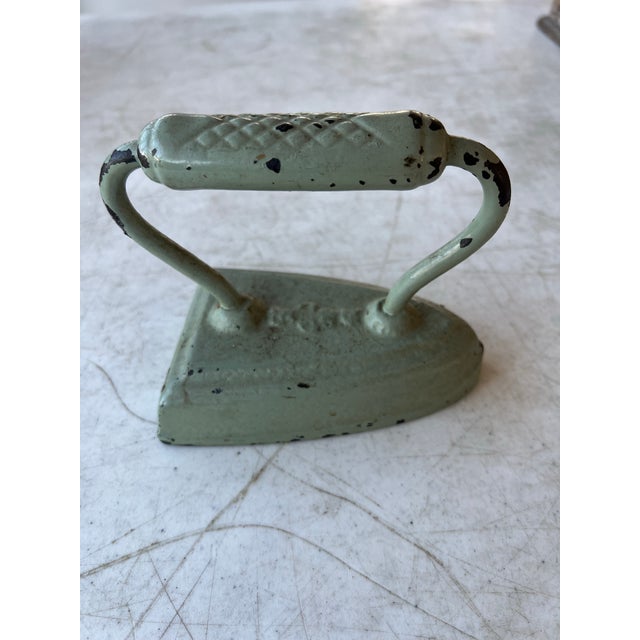 Antique Cast Iron Painted Green For Sale In West Palm - Image 6 of 6