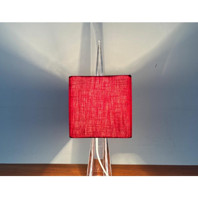 Metal Mid-Century French Glass Table Lamp from Daum, 1960s For Sale - Image 7 of 18