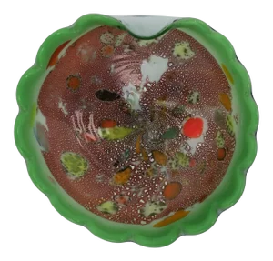 Italian Murano Bright Green Art Glass Bowl