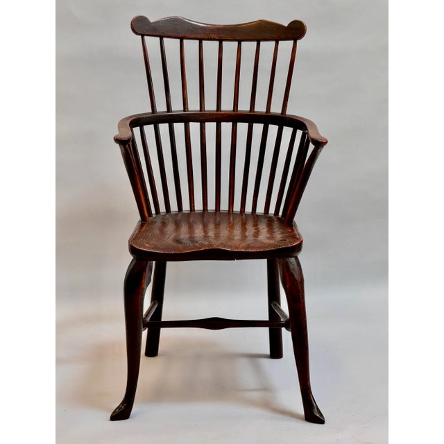 English 18th Century “Comb Back” English Windsor Armchair For Sale - Image 3 of 12