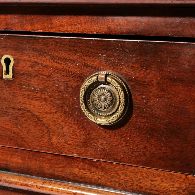 Brown Antique English Mahogany Pedestal Kneehole Partner Desks For Sale - Image 8 of 11