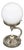 Bauhaus Nickel and Opaline Glass Table Lamp, Former Czechoslovakia, 1930s For Sale