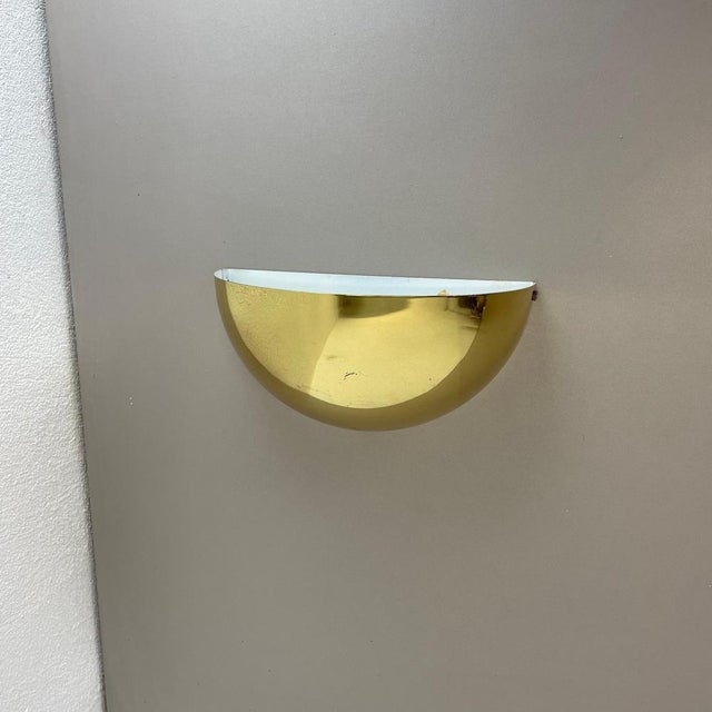 Sciolari Style Uplight Brass Wall Light, 1980 For Sale - Image 12 of 17