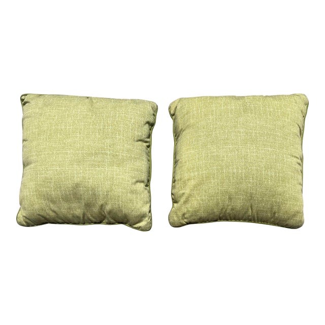 Vintage Green Chartreuse Pillows-2 For Sale
