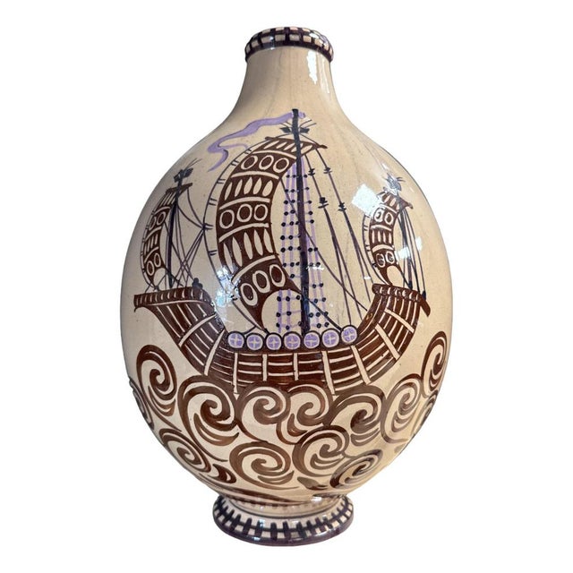 Vase by Henri Delcourt and Boulogne Sur Mer, 1920s For Sale - Image 9 of 9