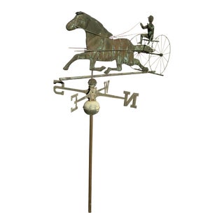 Vintage Horse and Buggy Coper Weathervane For Sale