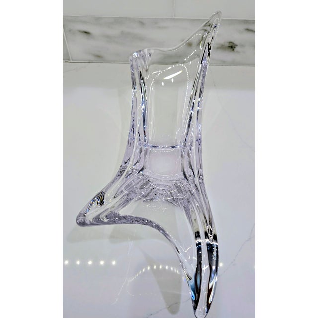 1970s Cofrac Art Verrier Freeform Crystal Centerpiece Bowl – France For Sale In Dallas - Image 6 of 12
