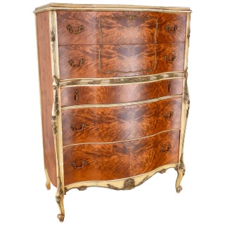 20th Century French Satinwood Chest on Chest For Sale