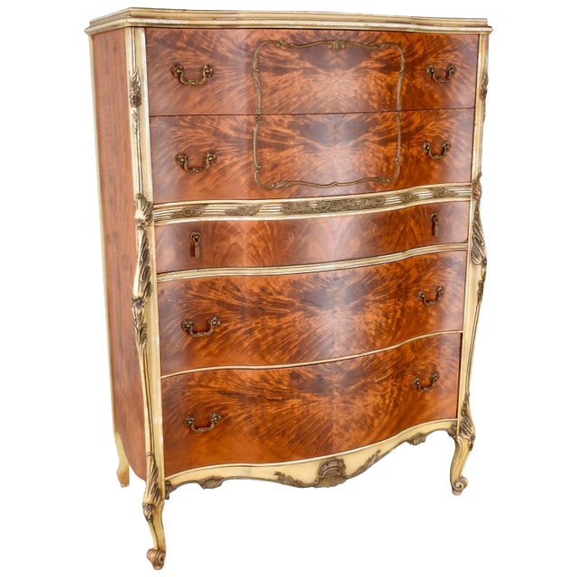 20th Century French Satinwood Chest on Chest For Sale