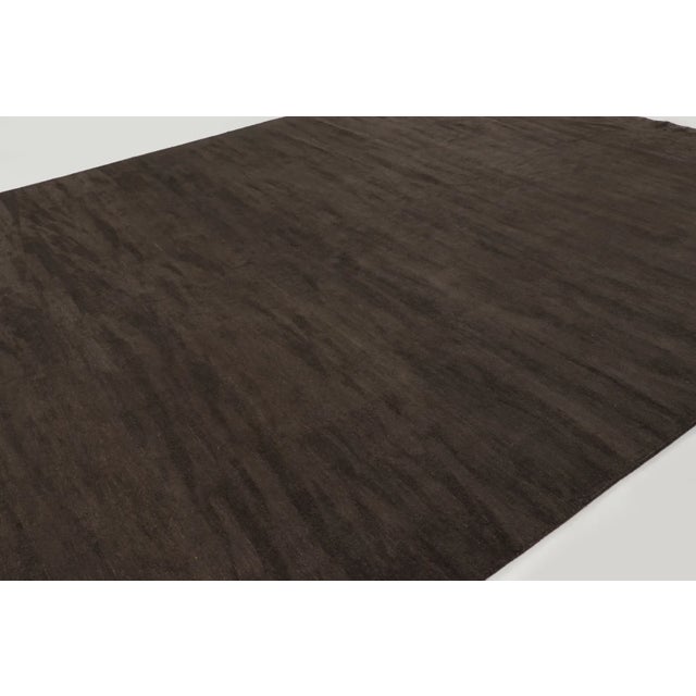 Hand-knotted in natural silk, this 12x15 contemporary oversized rug joins Rug & Kilim’s Modern collection, featuring a...
