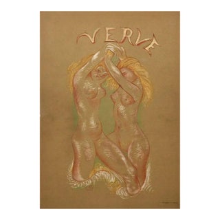 Aristide Maillol Lithograph Cover 2 Verve 1939 For Sale