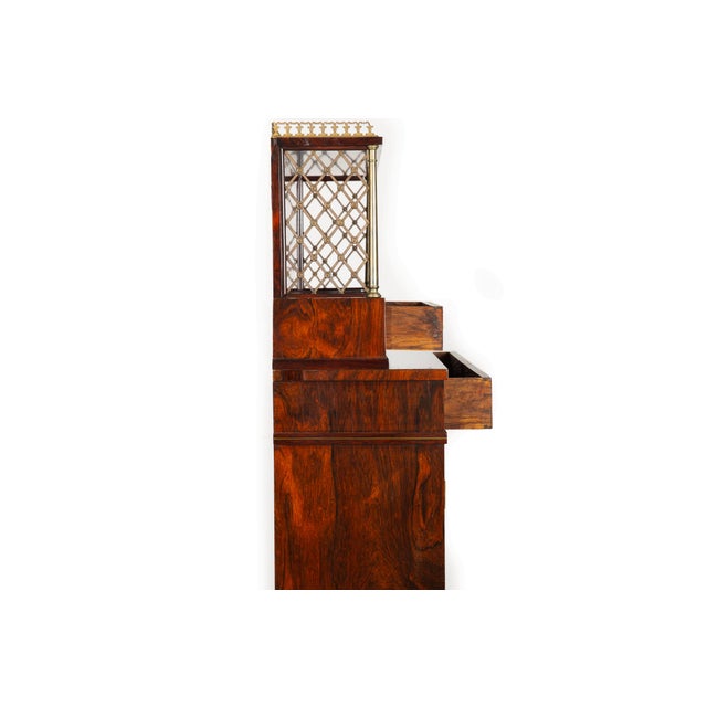 Pair of English Regency Rosewood Bookcase Cabinets Att. John McLean C. 1820 For Sale - Image 6 of 18
