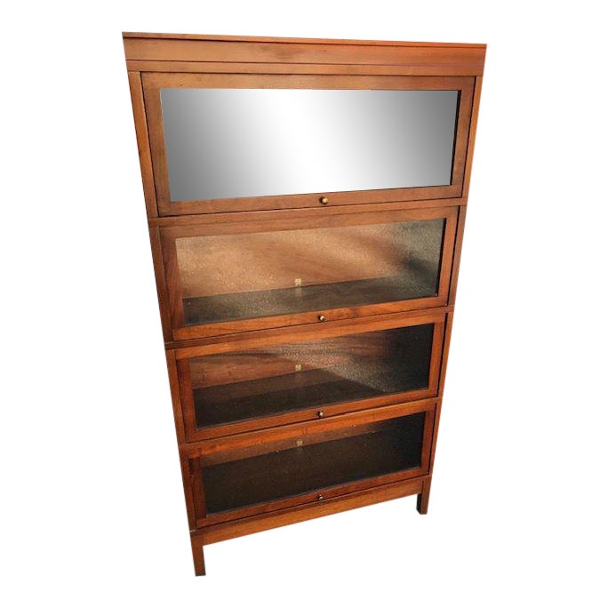 Globe Wernicke 4 Section Walnut Barrister Bookcase Chairish