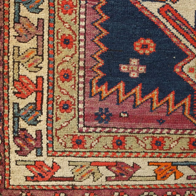 Middle Eastern Thin Knot Handmade Serabend Rug in Cotton & Wool For Sale - Image 6 of 13