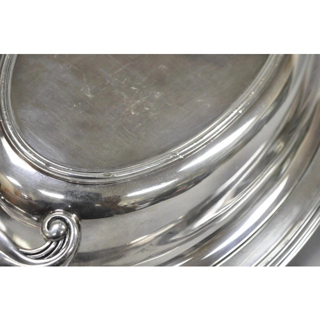Vintage Wallace N6706 Silver Plated Large Oval 15" Covered Serving Dish For Sale In Philadelphia - Image 6 of 16