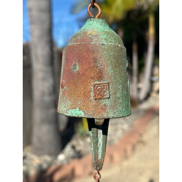 Verdigris Paolo Soleri Bronze Windbell for Cosanti – Modernist Sculpture, Verdigris Patina For Sale - Image 8 of 10