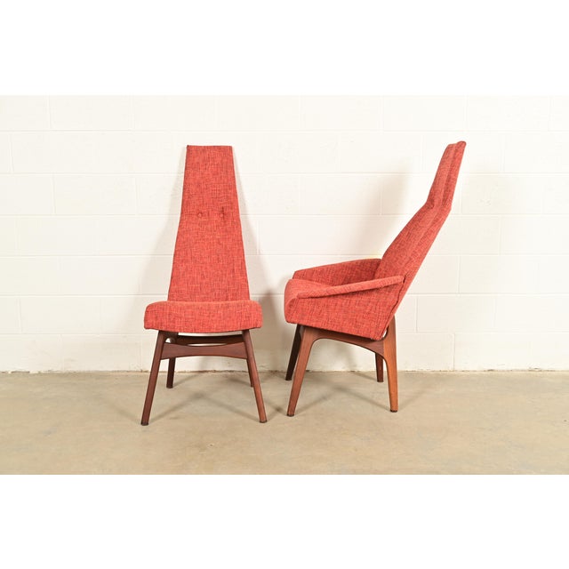 Adrian Pearsall for Craft Associates Mid-Century Modern High Back Dining Chairs, Set of Four For Sale - Image 11 of 13