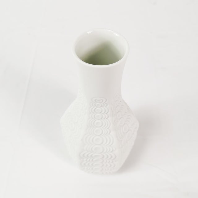 Ceramic Op Art Biscuit Vase by Seltmann Weiden, Germany, 1960s For Sale - Image 7 of 11