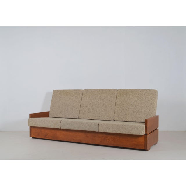 Brutalist Armchairs in Wood, 1970s, Set of 3 For Sale - Image 11 of 12