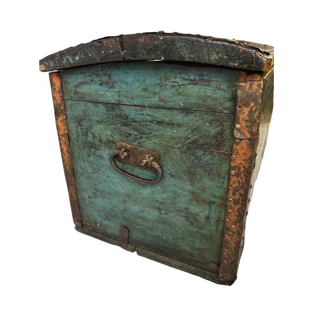 1796 Antique Scandinavian Dowry Trunk For Sale - Image 4 of 10