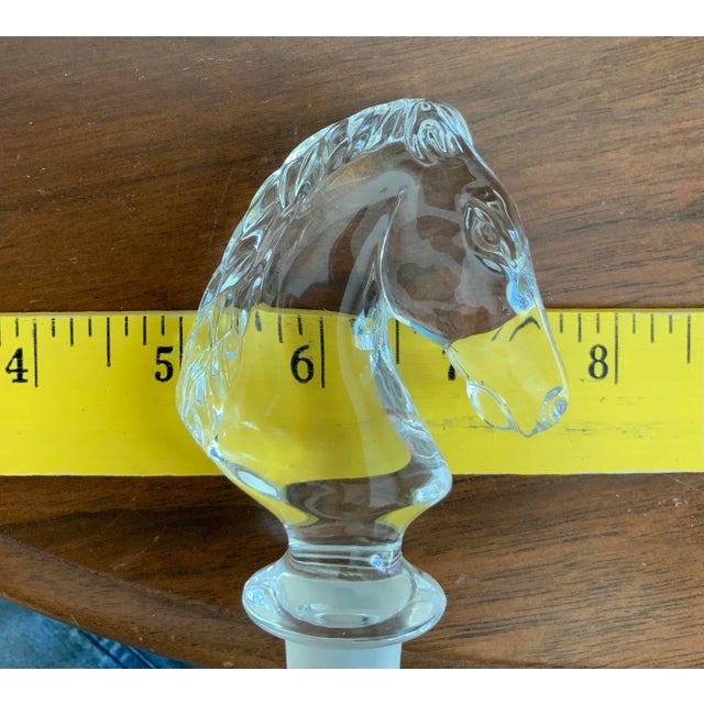 Villeroy & Boch Vintage Villeroy & Boch Crystal Horse Head Bottle Stopper in Original Box For Sale - Image 4 of 10