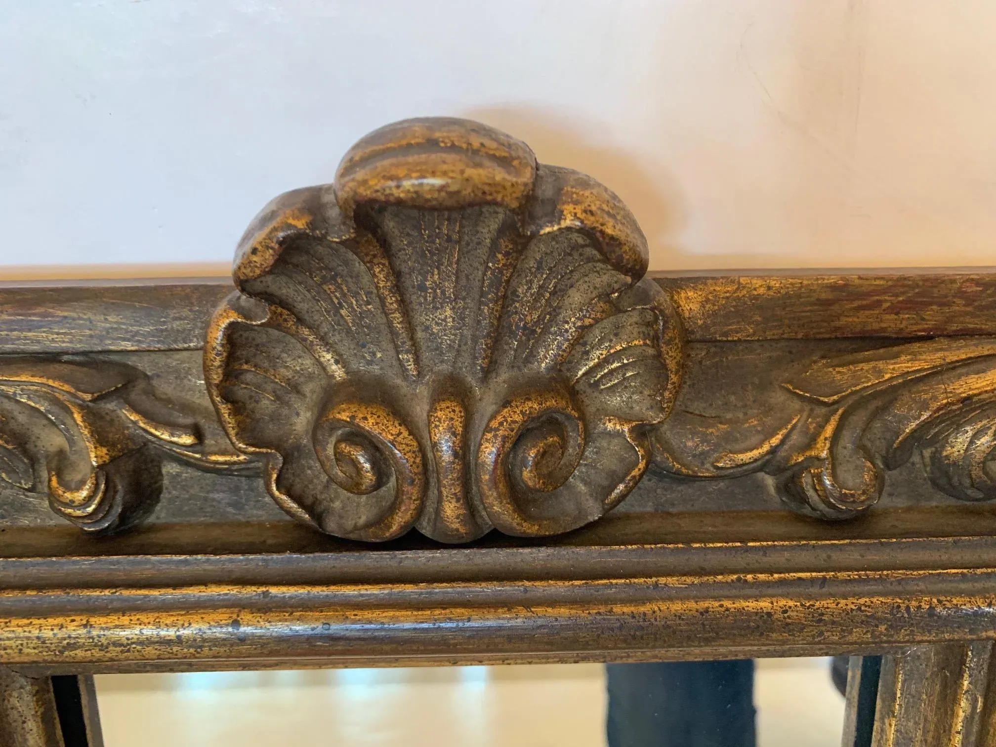 Antique Carved & Gilded Wall Mirror | Chairish