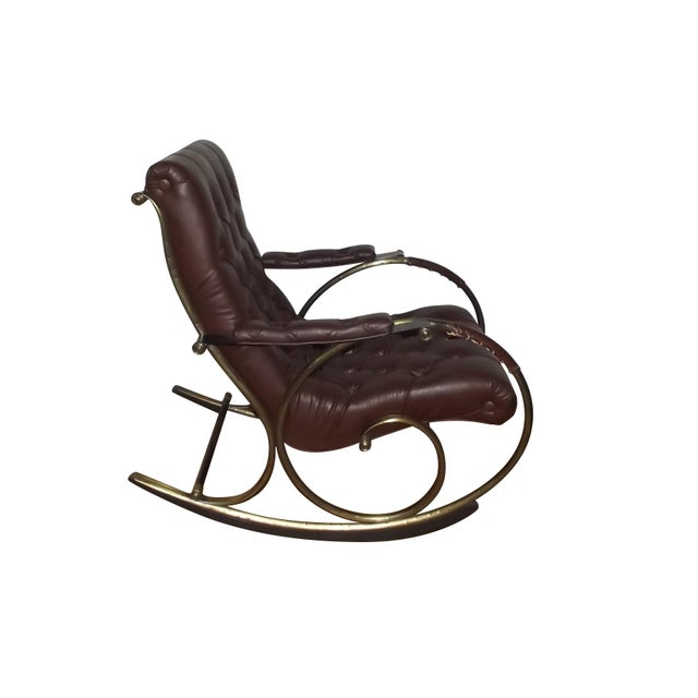 Classic yet uniquely designed 1960's Tubular Rocking Chair - Attributed to Lee Woodard. This piece has great detail and...