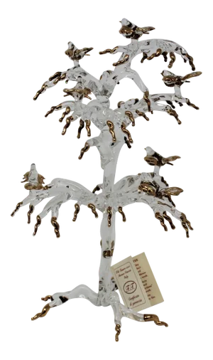 Murano Glass Tree With Birds by Raffaele
