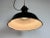 Industrial Black Enamel Factory Lamp with Cast Iron Top from Elektrosvit, 1950s For Sale - Image 18 of 18