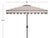 Transitional Vienna 7.5 Ft Square Crank Umbrella, Grey & White For Sale - Image 3 of 6