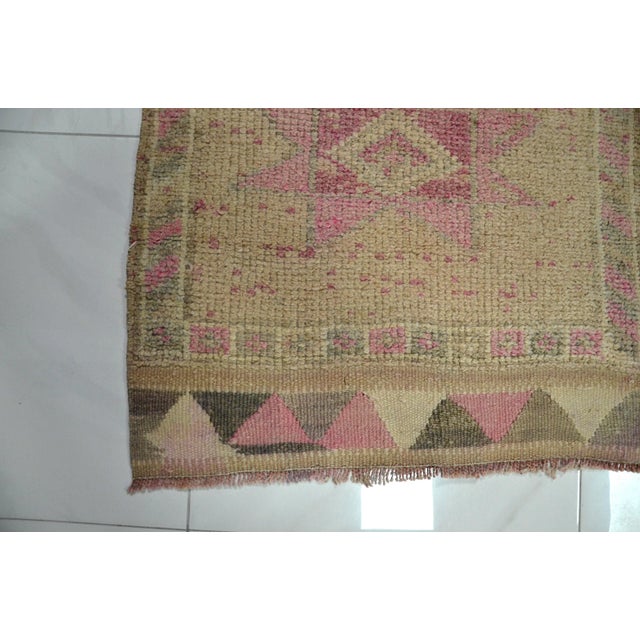 Turkish Oushak Pastel Vintage Wool Area Rug For Sale - Image 9 of 11