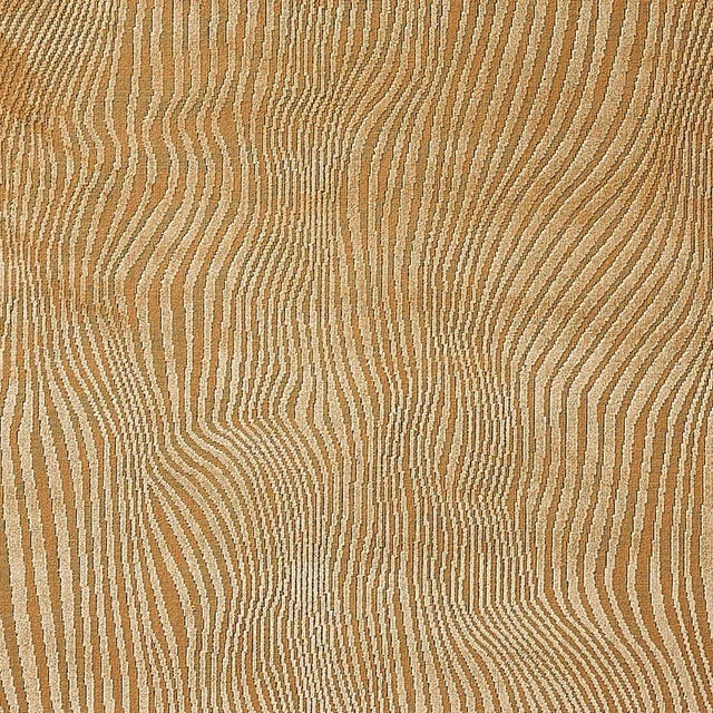 Rustic Sample - Schumacher Gunta Cut Velvet Fabric in Soft Gold For Sale - Image 3 of 3